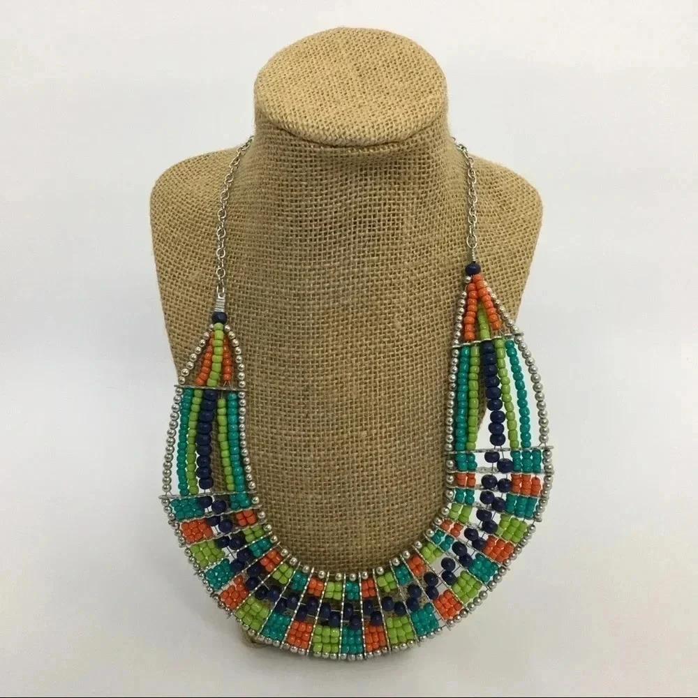 Cleopatra Style‎ Beaded Multi Strand Necklace